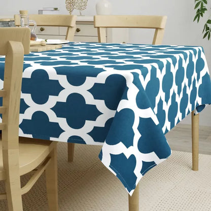 Imprimer Quatrefoil - Table Cover Blue