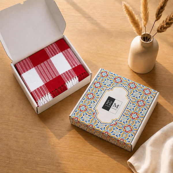 Breton Red Harlequin - Plaid Woven Throw