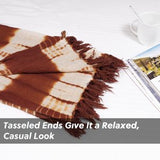 Cotton Throw Thick and Thin Thread Pattern (Rust)