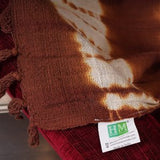 Cotton Throw Thick and Thin Thread Pattern (Rust)