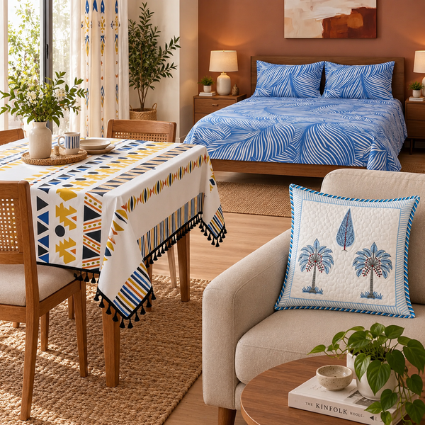 Blue & Yellow Charm- A Cheerful Touch For Your New Home