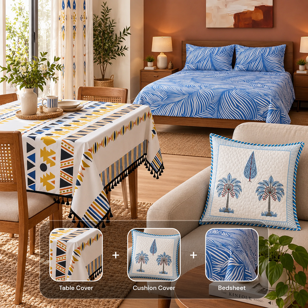 Blue & Yellow Charm- A Cheerful Touch For Your New Home