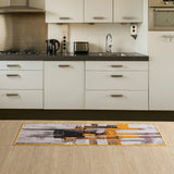 Imprimer Scribble - Digitally Printed Felt Runner Rug (Multicolor)