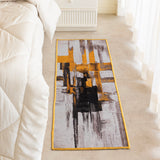 Imprimer Scribble - Digitally Printed Felt Runner Rug (Multicolor)
