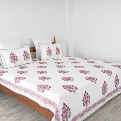 Ombre Berry - Quilted Bedcover Pink