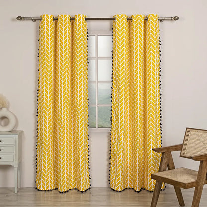 Handpicked Aztec - Curtain Yellow