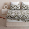 Imprimer Ruby ZigZag - Printed Fitted Bedsheet (Olive Green)