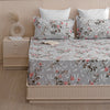 Imprimer Floral Mist - Printed Bedsheet (Gainsboro Grey)