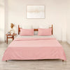 Breton Doze - Satin Stripe Reversible Dohar Blanket (Baby Pink)
