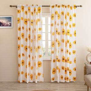 Imprimer Blooming Sunflowers - Rod Pocket Curtain