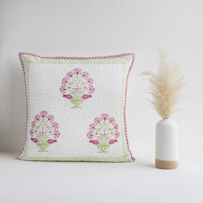 Ombre Rosey - Quilted Cushion Cover 16 x 16