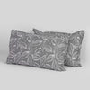 Imprimer Lilac - Leaf Printed Pillow Cover (Grey)