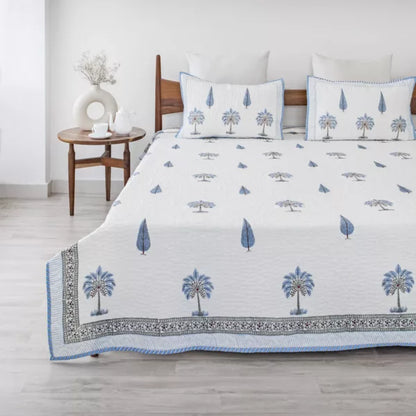 Ombre Lupine - Quilted Bedcover Blue