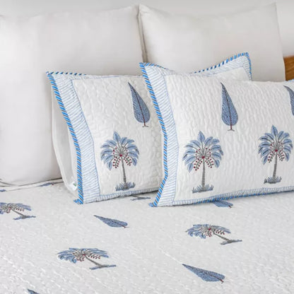 Ombre Lupine - Quilted Bedcover Blue