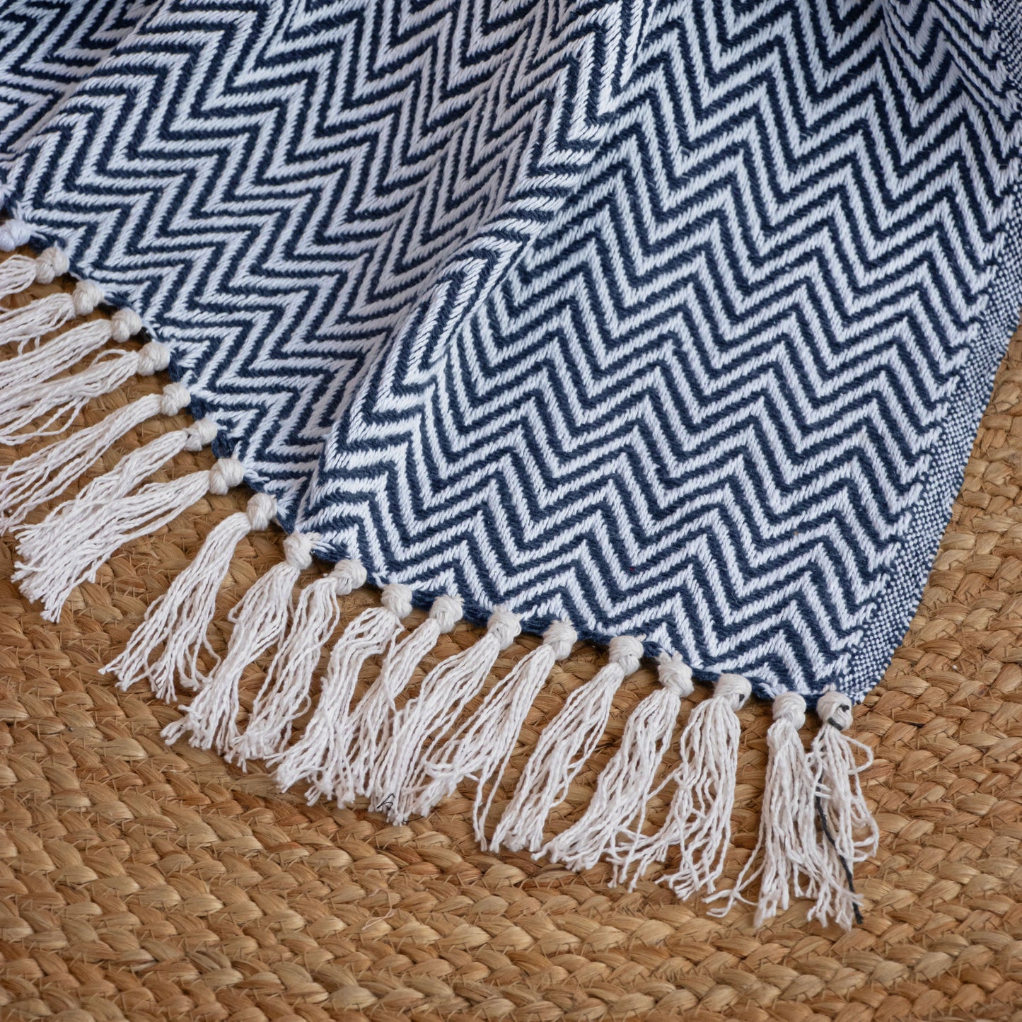 Tessitura Blue Chevron - Throw