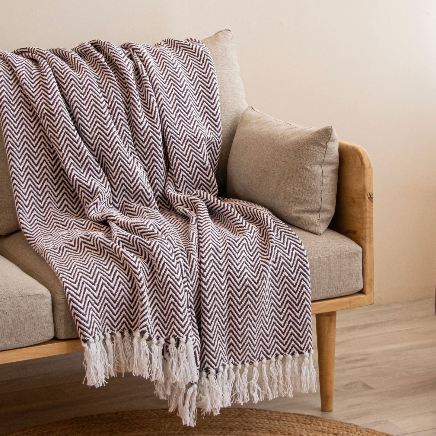 Tessitura Brown Chevron - Throw