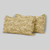 Imprimer Lilac - Leaf Printed Pillow Cover (Golden)