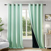 Fort Essential - Black Backing Blackout Curtain (Sage Green)