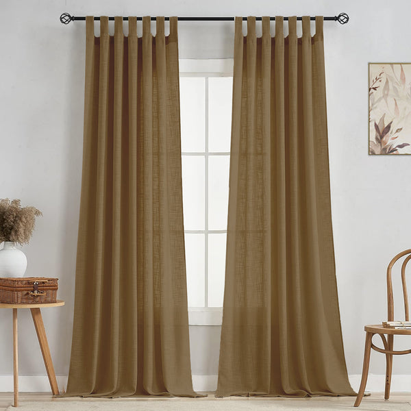Fort Absolute - Dark Brown Loop Sheer Curtain