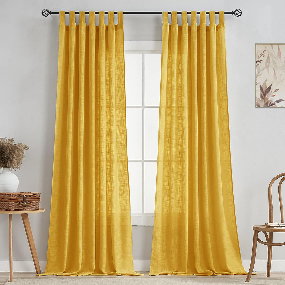 Fort Absolute - Yellow Loop Sheer Curtain