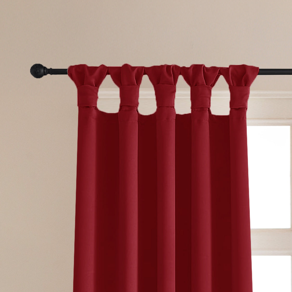 Fort Essential - Twist Tap Top Blackout Curtain (Maroon)