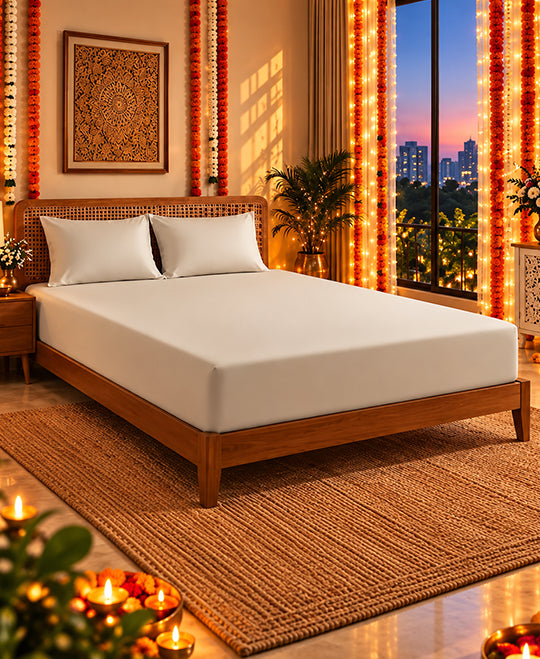White Cotton Curtain for Living Room