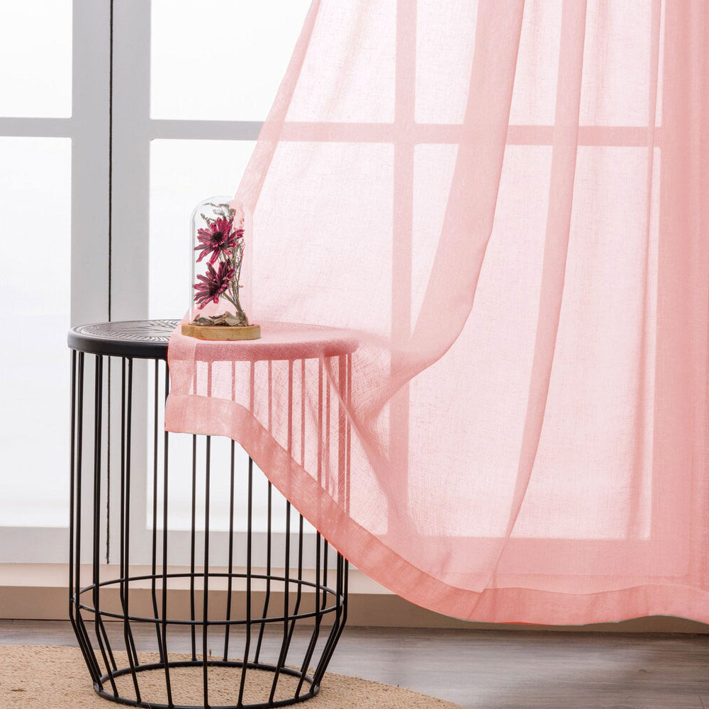 Fort Absolute - Rod Pocket Pink Sheer Curtain
