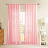 Fort Absolute - Back Tab Solid Sheer Curtain (Pink)