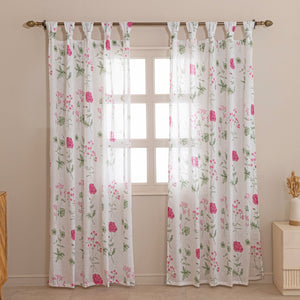 Imprimer Rosachic - Twist Tab Top Sheer Curtain