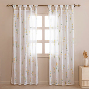 Imprimer Leafscape - Twist Tab Top Sheer Curtain