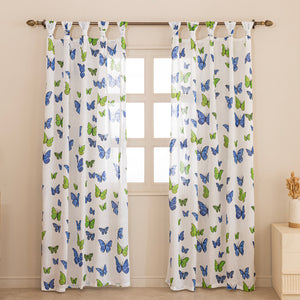 Imprimer Butterfly - Twist Tab Top Sheer Curtain