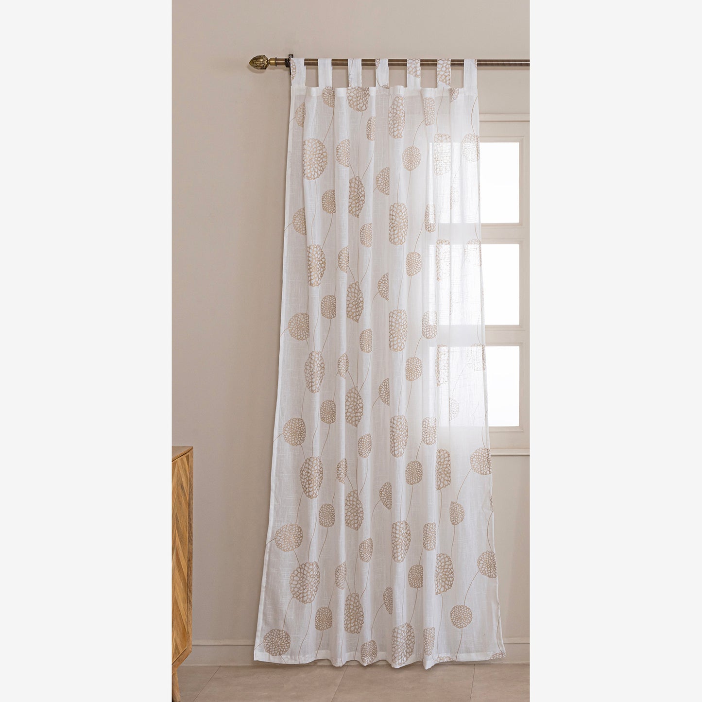 Imprimer Gold Dandelions - Loop Sheer Curtain