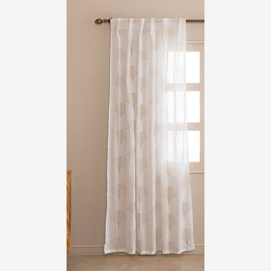 Imprimer Palmetto Plume - Back Tab CurtainPrinted Sheer Curtain