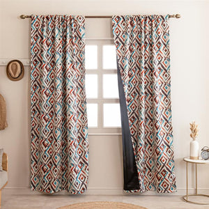 Imprimer Geometric - DP Rod Pocket Blackout Curtain (Multicolor)