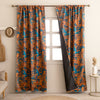 Imprimer Abstract - Rod Pocket DP Blackout Curtain (Turquoise & Mustard)