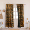 Imprimer Abstract - Rod Pocket DP Blackout Curtain (Black & Mustard)