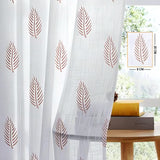 Cotton Printed Sheer Curtain (Mustard Leaf)