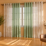 Premium Solid Sheer Curtains & Printed Sheer Curtains Combo Set