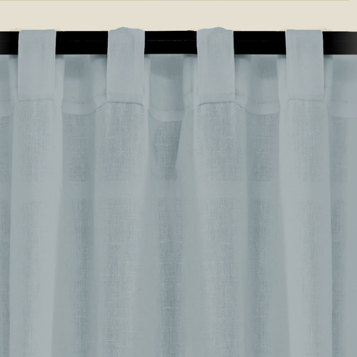 Fort Absolute - Back Tab Solid Sheer Curtain (Silver Grey)