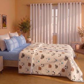 Premium Solid Bedsheet & Baby Dohar Combo Set
