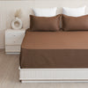 Breton Nap - Satin Stripes Bedsheet (Brown)