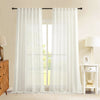 Fort Absolute - Back Tab Solid Sheer Curtain (White)