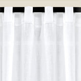 Fort Absolute - Back Tab Solid Sheer Curtain (White)