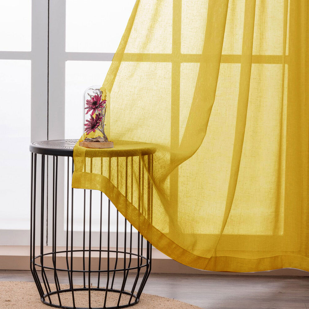 Fort Absolute - Rod Pocket Yellow Sheer Curtain