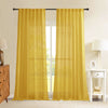 Fort Absolute - Back Tab Solid Sheer Curtain (Yellow)