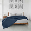 Breton Mellow - Satin Stripe Duvet Cover (Dark Blue)