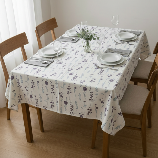 Cotton Premium Dining Table Cover (Blue & Purple)Cotton Premium Dining Table Cover (Blue & Purple)
