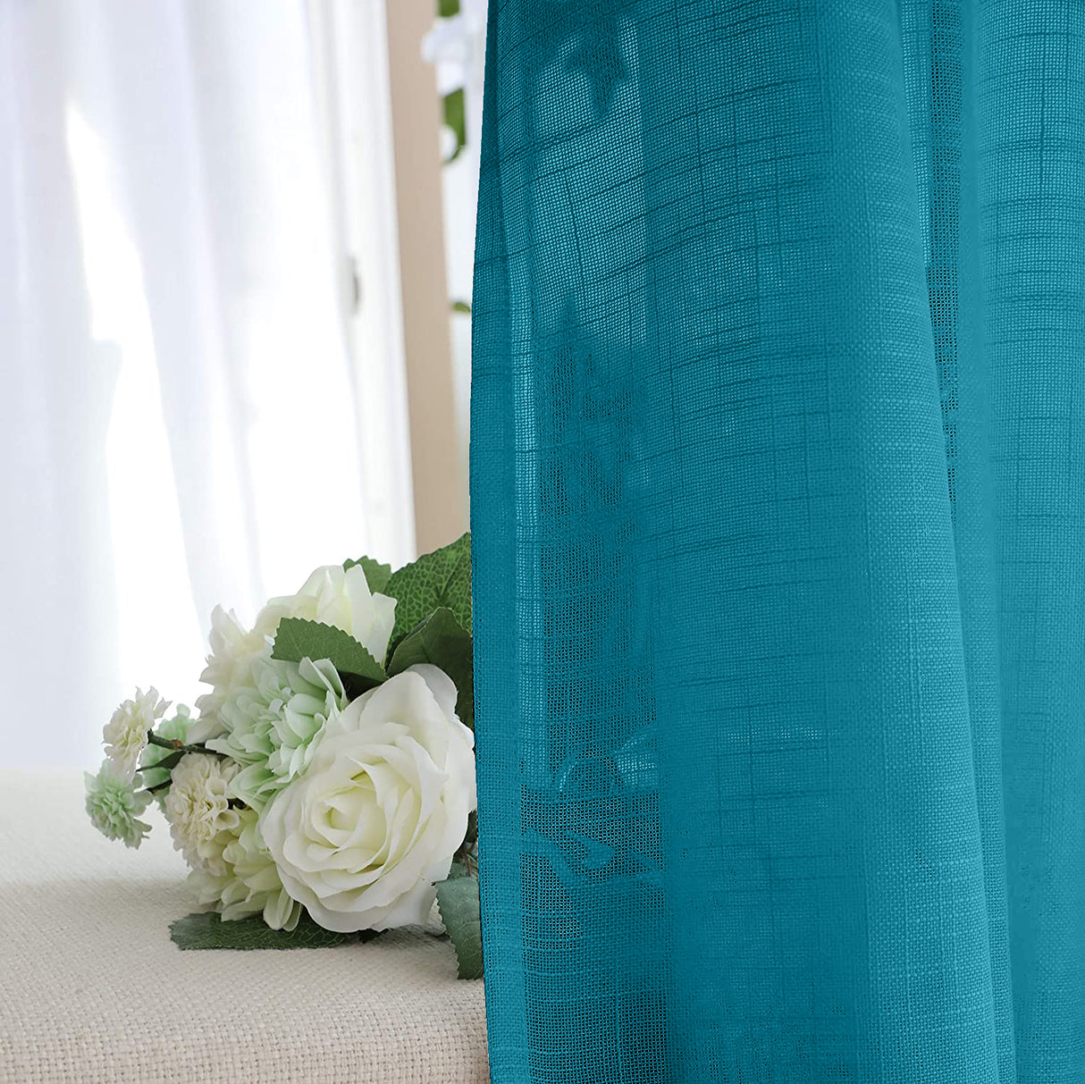 Fort Absolute - Blue Loop Sheer Curtain