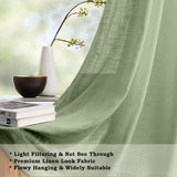 Fort Absolute - Mint Green Loop Sheer Curtain