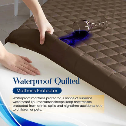Ombre - Pure Shield Quilted Mattress Protector Brown